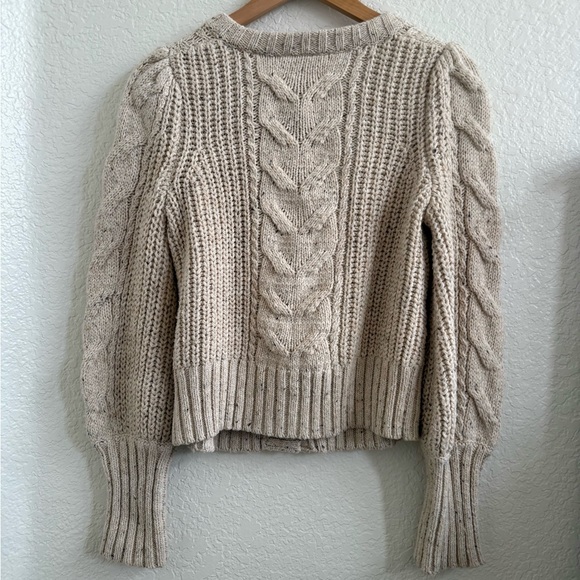 GAP Cable Knit Cardigan Sweater - Beige Tan Cream - Small Buttons - Picture 4 of 4